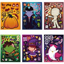 6/12pcs Halloween Stickers - Pumpkins, Witches, Ghosts, Mummies, Vampires, DIY Dress-Up Stickers, Holiday Party Favors, Gift Bag Fillings, Birthday Decorations