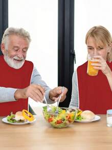 1pc Anti-Stain Multi-Purpose Elderly Drool Bib, Dining Apron For The Disabled, Adult Nursing Scarf Bib
