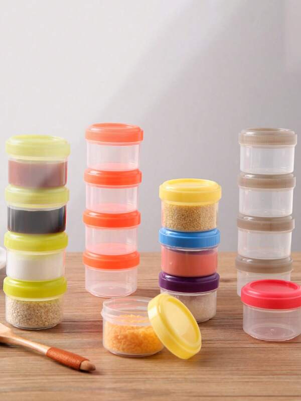 10/3/2/1 Mini Salad Dressing Containers, Covered Seasoning Cups, Small Plastic Sauce Cups, Reusable Transparent Plastic Seasoning Cups, Food Storage, Covered, Leak-Proof, Anti-Contamination And Odor-Proof, Waterproof - Suitable For Dining, Barbecues, Outdoor Activities, Sealed Salad Dressing Containers, Dipping Cups, Lunch, Parties, Travel, Kitchen Accessories