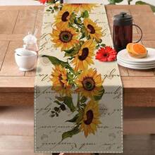 Sunflower Floral Tablecloth, Vibrant, Vintage Spring/Summer Floral Home, Kitchen, Dining Decor, Seasonal Farmhouse Floral Indoor/Outdoor Party Supplies