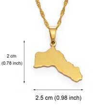 1 pièce Collier pendentif à gros charms de 5 cm, couleur argent/or, bijoux kurdes pour femmes et hommes