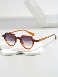 1 buc ochelari de soare retro pentru bărbați, cu ramă rotundă mică, stil Street Shooting, de înaltă calitate, potriviți pentru uz zilnic și decor