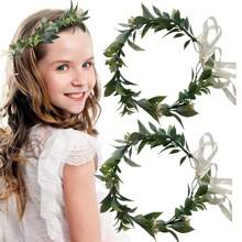 1 Stück Green Leaf Floral Crown Eukalyptus Blume Frauen Mädchen Stirnband Blume Kopfschmuck Braut Halo Foto Prop Hochzeit Zubehör Braut Blume Kopfschmuck