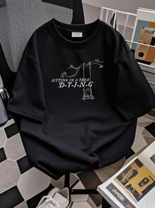 180g de algodón puro Camiseta de TTPD 'Cómo terminó' Fantasma sentado en un árbol Camiseta con letras D-Y-I-N-G Moda Tay Ligeramente Casual Impresión Cuello Redondo Manga Corta Verano Estirada Unisex Cómoda Transpirable Ropa de Diseñador Streetwear Para Mujeres Top Para Uso Diario Versátil hombre Gráfico Suave Elegante