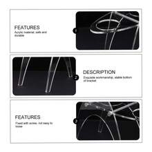 Ice Cream Cone Display Stand Acrylic 3 Hole Cone Holder, Ice Cream Cone Stand Sushi Roll Display Rack For Parties Restaurant Display - Transparent - View 4