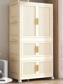5/4/3/2/1-Layer Transparent Folding Wardrobe, No Assembly Required, Plastic Storage Box Cabinet For Bedroom, Baby & Children Organizer