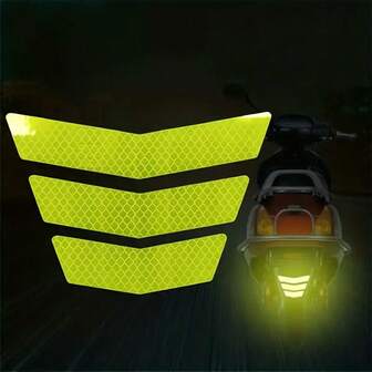 1pc Motorcycle Warning Reflective Sticker, High Visibility