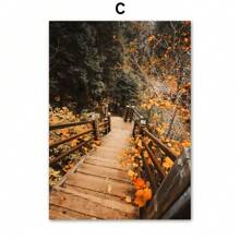 1pc Wall Arts Posters Optional Frame Animals Travel Modern Quotes Frameless Harvest Autumn Pumpkin Squirrel Fall Wall Art Canvas Painting Nordic Posters And Prints Wall Pictures For Living Room Decoration ,Wall Art With Frame
