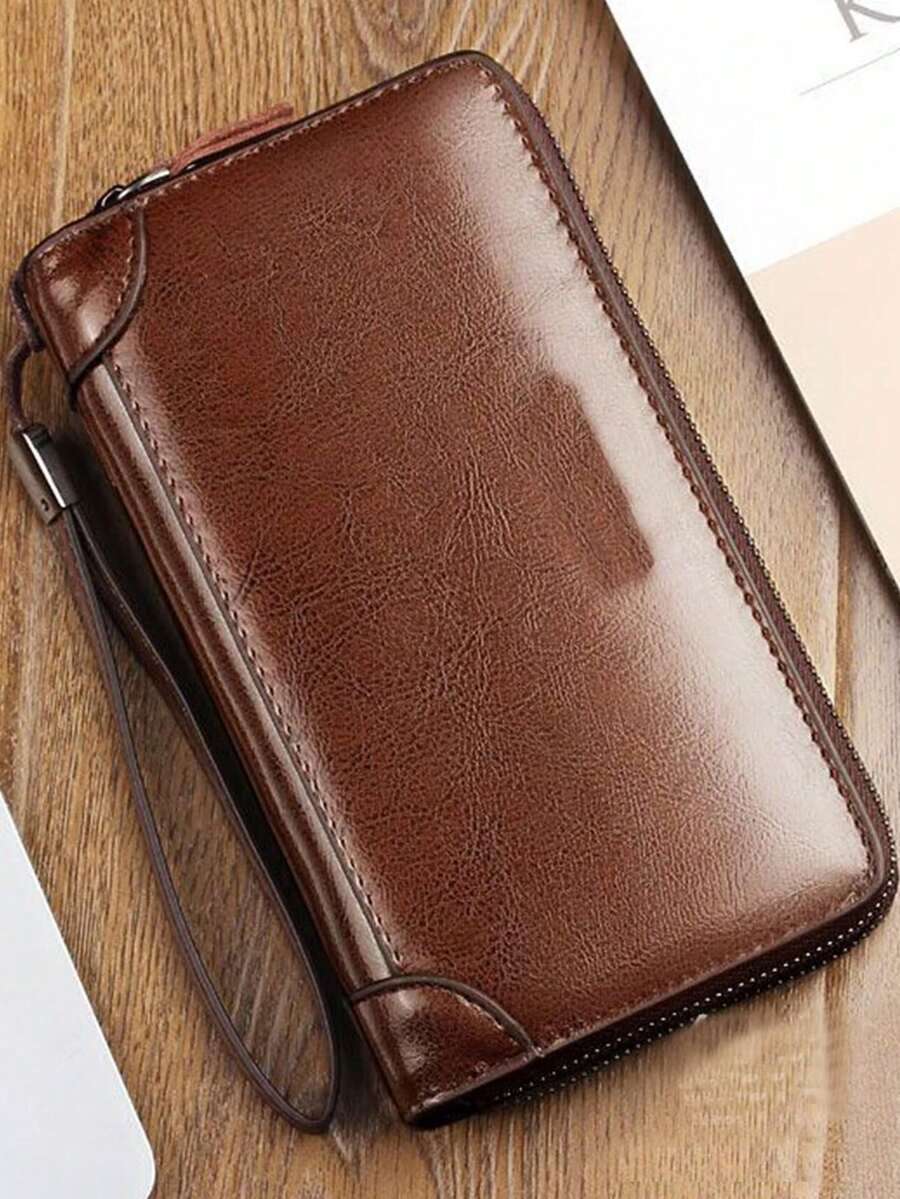 Long Men's Wallet Simple Card Bag Driver's License Wallet - Multicolor - View 1