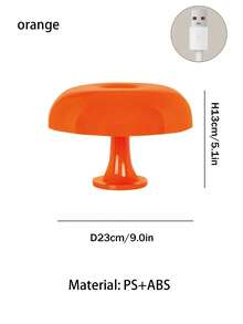 LED Orange Mushroom Table Lamp - USB Powered, 3-Color Button-Controlled Lighting, Ideal For Bedroom, Living Room, Camping, Dining Room, Office, Reading, Home Decor, Holidays And Birthday Gifts - Multicolor - View 14