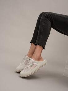 2025 Summer New Arrival Hot Selling Women Hollow Out Breathable Flat Slip On Mules Shoes, Super Soft Toe Box Backless Loafers, Casual Lightweight Sneakers For Pregnant Women & Wide Feet