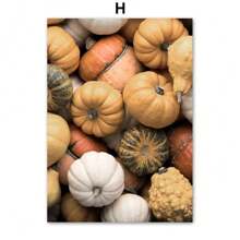 1pc Wall Arts Posters Optional Frame Animals Travel Modern Quotes Frameless Harvest Autumn Pumpkin Squirrel Fall Wall Art Canvas Painting Nordic Posters And Prints Wall Pictures For Living Room Decoration ,Wall Art With Frame
