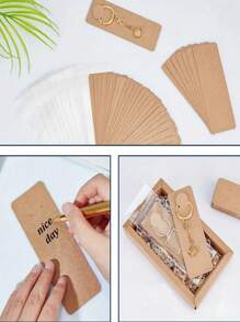 20/50/100pcs Gift Packaging Blank Card Key Chain Display Card
