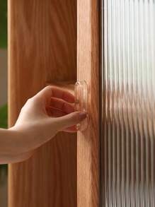 4/8pcs Transparent Baby Room Drawer Handles, Wardrobe Door Pulls, Adhesive-Free Sliding Door Grip Handles, Suitable For Drawers, Doors And Windows
