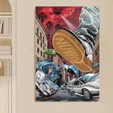 Framed Brent Poster Faiyaz Larger Than Life 2023 Album Artwork Print Posters, Aesthetic Canvas Posters For Room B, Decorative Wall Art For Office And Home, Classic Art Poster. Birthday Party Decor, Mother's Day New Year Easter Gift,  Home Living Room Office Wall Decor, Perfect Gift And Wall Decoration, Room Decor, Wall Art Decor, Wall Decor, Living Room.