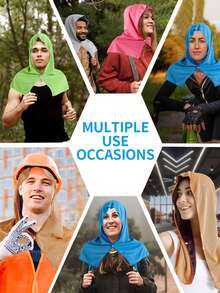 1pc Unisex Cooling Hooded Towel, Quick Drying Cooling Towel For Neck, Face & Head, Suitable For Sports, Camping, Workout, Cycling, Golf, Running, Hiking And Fishing - Multicolor - View 7