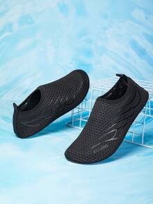 Zapatos de agua de camuflaje para parejas Inke, zapatos de fitness interior transpirables y de secado rápido para yoga, senderismo y natación - B Negro - Ver 7