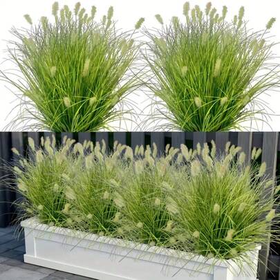 12 Bundles Of Realistic Artificial Onion Grass Dog Tail Flowers, Plastic Simulated Ground Plants - Ideal For Outdoor Garden, Indoor Decor, Window Frames | Versatile For Spring, Summer, Fall, Winter | Perfect For Anniversaries, Easter, Mother'S Day, Weddings | Gift Item, Garden Plant Decor|Natural Look Flowers|Artificial Flower Arrangement, Artificial Flowers