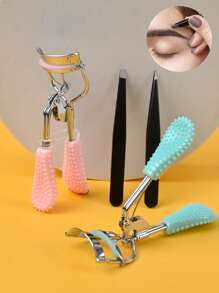 2pcs Set Portable Makeup Novice Eyelash Curler & Long-Lasting Eyelash Curler Tool Kit - Natural Universal Eyelash Curler