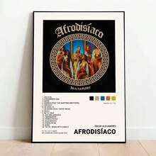 1 pieza/3 piezas Cuadros/Pósteres con opción de marco, estilo nórdico vintage, póster del rapero Quevedo, estética, póster de Mora, Feid, Eladio Carrión, Rauw Alejandro, Impresión en lienzo de álbum musical para decoración de la habitación