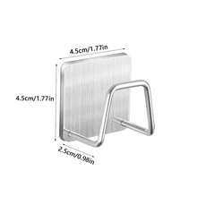 1/2pcs Stainless Steel Sink Sponge Holder, Durable Self-Adhesive Dish Drying Rack For Kitchen Sink, Bathroom Accessories - Multicolor - View 10