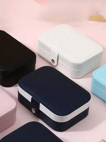 1 PC Flip Jewelry Box, Necklace, Ring Pendant, Bracelet, Earring Storage Box, Jewelry Packaging Box, Bedroom, Dressing Table, Dressing Table, Drawer For Home Storage And Organization Valentine's Day - Jewelry Box - View 4