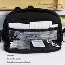 MSLSOZ Large Capacity Pencil Case Black Color, Cat Pencil Case,Pencil Pouch,Pen Bags Organizer For Office College School,Pencil Pouch For Girls Boys,Back To School,School Supplies