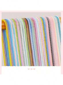 Cable espiral de protección de 1,4m/4,6 pies, protector de cable de cargador, cable de auriculares, protector de cordón enrollado, protector de cargador - Multicolor - Ver 3