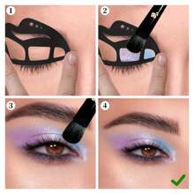1pc Eye Makeup Stencil, Eyeshadow & Eyebrow Guide Tool, Beginner-Friendly Assisting Instrument