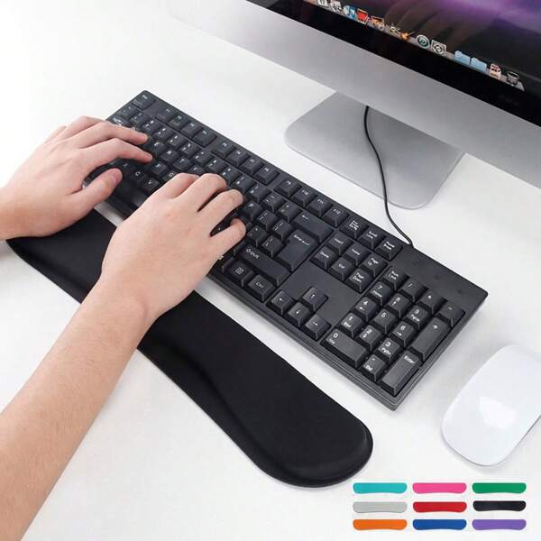 1 Stück Sehr leichte, weiche Handballenauflage aus Schaumstoff, einfache Schmerzlinderung beim Tippen, Tastatur- und Mauspad-Set für Computer, Laptop, Zuhause und Büro