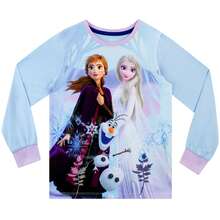 Disney Frozen Pyjamas And Dressing Gown Set | Girls Anna Elsa Olaf Pyjama And Robe Set | Kids Long Sleeve PJs | - Blue - View 7