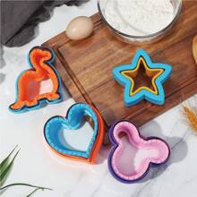 6pcs Bread Cutting Mold/Double-Layer Two Pieces Baking Tool Set/Creative Cartoon Biscuit Mold/Round Square Love Shape And Various Shape Molds/Sandwich Mold/Sandwich Bread Cutting Mold, Biscuit Cutting Knife Embossing/Biscuit Embossing Fruit Cutting Device