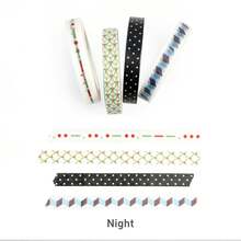 4 PCS Polka Dot And Striped Patterns Mini Washi Tape Set For Scrapbooking, Card Making And Simple Gifts For Friends And Classmates - Multicolor - View 13