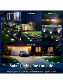 8LED Solar Underground Light, Outdoor Waterproof Step Garden Lawn Light, Solar Courtyard Light, Suitable For Courtyard, Outdoor, Lawn Decoration - Multicolor - View 7