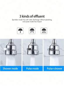 1pc 3-Mode Kitchen Faucet Filter, 360° Swivel Bathroom Sink Faucet Extender With Anti-Splash Shower Head, Home Bathroom Decoration. Small Kitchen & Bathroom Tool