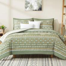 Boho Comforter Set 8 Pieces All Season Reversible Bed In A Bag Lightweight Soft Bedding Breathable Warm Brown 90X90 - Olive Green-1 - View 4