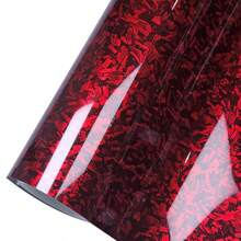 High Gloss Forged Carbon Fiber Red Bon Film Car Tuning Stickers For The Car Vinyl Wrap Motorcycle Accessories Decals For Vehicle - Red - View 8