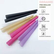 200/100/50+1-Pack Pre-Rolled Cones Kit: 100/50pcs King Size 110mm Tapered Cones + 1pc Cone Loader | Slow Burning Multicolor Rolling Papers With Filters & Packing Tubes | Single Use Smoking Accessories - Multicolor - View 4