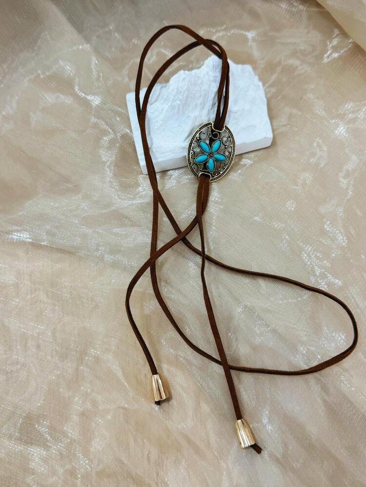Chocker Tie With Medal Wonderful Boho Style Just Like The Photo/Thassia Naves -Blogger Thassianaves/Women's Accessories - WCL25328-3 - View 4