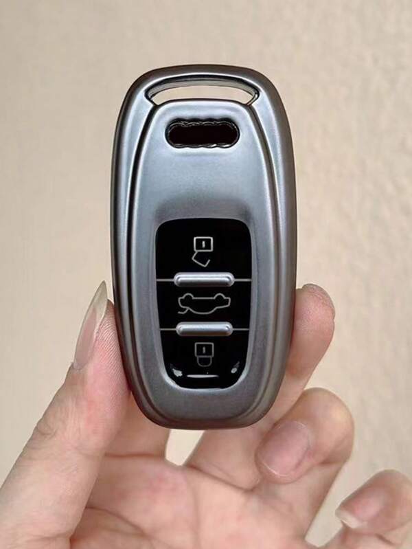 1pc Minimalist Single-Shell Grey Portable Key Holder