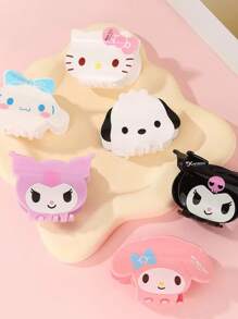 Sanrio 1 Pc Sanrio Genuine Authorized Acrylic Hair Grabber Hello Kitty Melody Cute Cartoon Hair Accessories Clip Fashion Accessories
