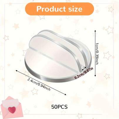 25/50PCS Clear Plastic Place Card Holders - Versatile Miniature Base Clips For Table Number Stands, Business Tags, Labels - Ideal For Wedding Christmas, Graduation & Parties