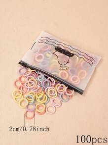 100 piezas de ligas para el cabello rojas pequeñas para niños, accesorios elásticos para el cabello que no dañan el cabello, adecuados para Año Nuevo, Navidad, decoración del cabello infantil