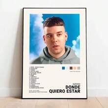 1 pieza/3 piezas Cuadros/Pósteres con opción de marco, estilo nórdico vintage, póster del rapero Quevedo, estética, póster de Mora, Feid, Eladio Carrión, Rauw Alejandro, Impresión en lienzo de álbum musical para decoración de la habitación