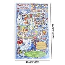 4 张迷你场景装饰贴纸 + 1 张场景纸板，适用于 DIY 微型场景制作、学校用品、返校 - 彩色 - 查看 9