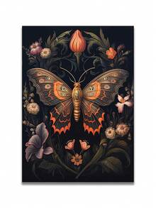 1/3Pcs, Optional Frame, High Quality Print Painting,Modern Style, Butterflies, Bees, Flower Splicing, Combination, Wall Art Poster, Home Decoration, Suitable For Living Room, Sofa, Bed, Hallway, Bedroom, Bathroom, Office, Perfect Art Gift, PVC Rigid Pipe Packaging,Wall Art With Frame - Multicolor - View 26