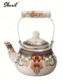 shoxil 1pc Enamel Enamel Teapot Large Teapot High Temperature Tea Set Can Be Used Open Fire Suitable For Induction Cooker
