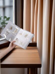 ‌Frosted Transparent Jewelry Organizer Book With 20 Sealed Anti-Tarnish Bags & 160 Grids - Dustproof Travel Storage For Rings/Earrings/Necklaces, Women's Compact Jewelry Gift Box (Portable & Visible Design) For Women Storage Organizer Travel Essentials Back To School Dormitory Storage