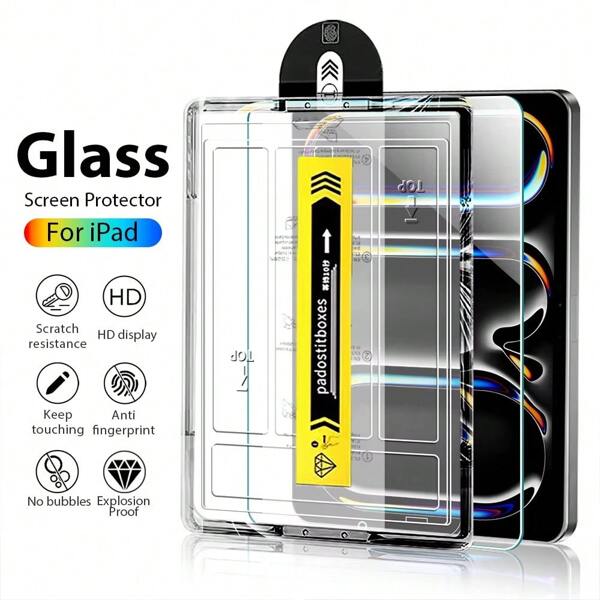 For IPad Advanced Screen Protector Upgraded Tempered Glass IPad Air 4/5/6/Pro11 13 9.7inch 10.2Full Cover Easy Installation Automatic Dust Removal Kit