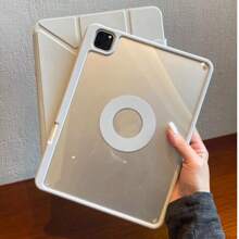 Magnetische afneembare tabletbeschermhoes, geschikt voor iPad 11e generatie (A16), 3+Y-vouw, met penhouder, kristalheldere acryl onderkant, geschikt voor iPad 10e generatie 10,9-inch beschermhoes, geschikt voor iPad Pro 11" (2020/2021/2022), geschikt voor iPad Air 4/5/6/7 (10,9/11 inch), geschikt voor iPad Mini 7/6, 8,3-inch, tablet met multi-hoekondersteuning, intelligente slaapfunctie, geschikt voor iPad beschermhoes